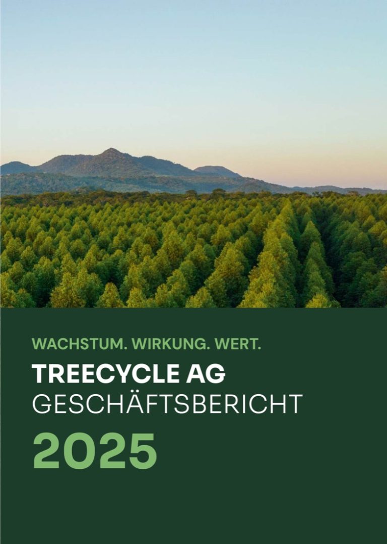Titelseite Geschäftsbericht 2025 der TREECYCLE AG